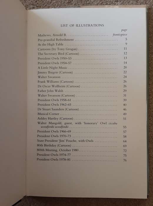 The Third Tuesday, A History of the Owl Club 1951-1981 by Eric Rosenthal