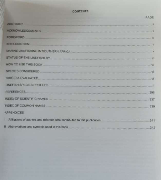 Southern African Marine Linefish Species Profiles edited by B Q Mann