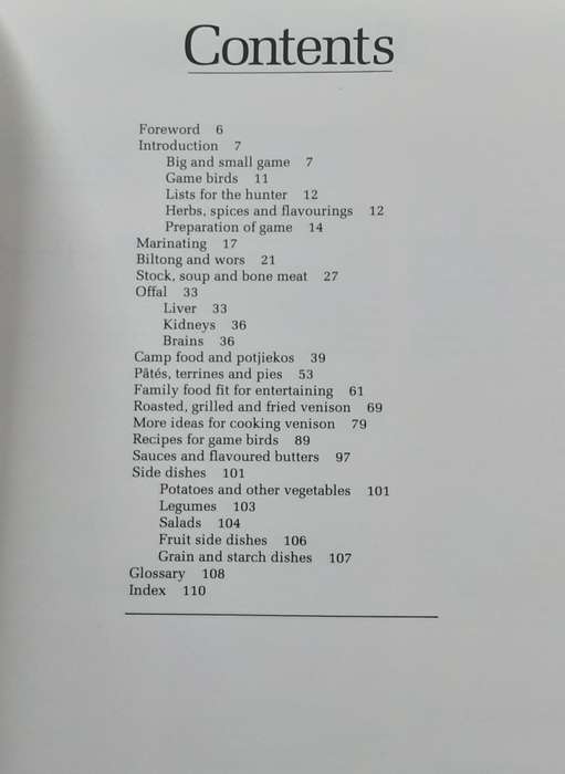 South African Game Cookbook by Rina Pont