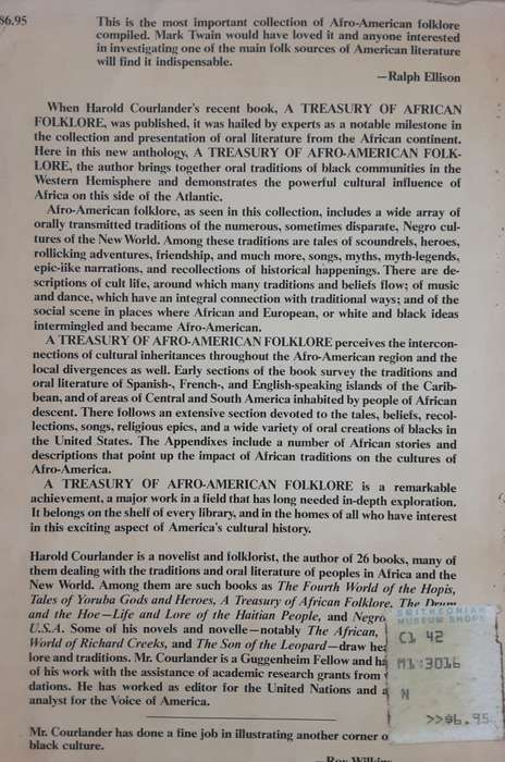 A treasury of Afro American Folklore by Harold Courlander