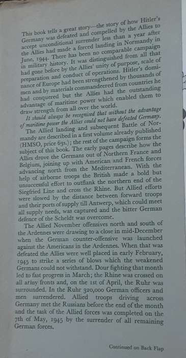 Victory in the West Vol II The Defeat of Germany, History of WWII by Major L Ellis