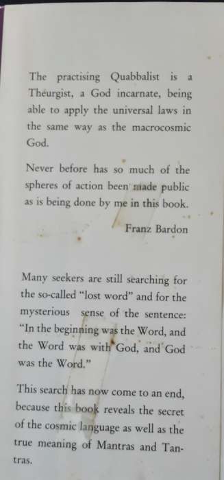 The Key to the True Quabbalah by Franz Bardon