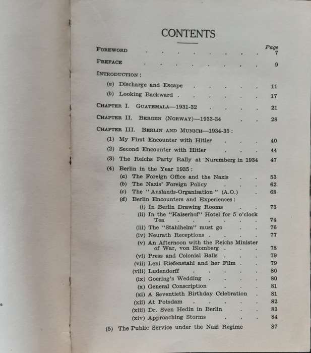 Seven Years as a Nazi Consul by O V Strahl **Signed Copy **