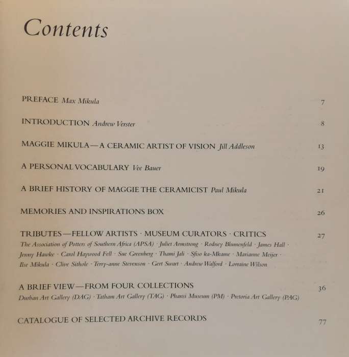 Maggie Mikula From Clay A Retrospective edited by Max Mikula **Signed Copy **