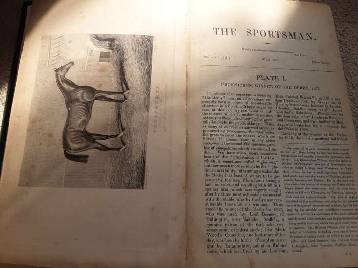 The Sportsman Vol III from July to December 1837 with index