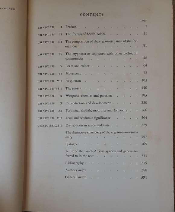 The Biology of the Cryptic Fauna of Forests by R F Lawrence