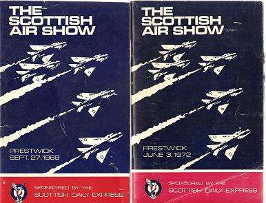 The Scottish Air Show Programmes from Prestwick Sept 27 1969 and June 3 1972