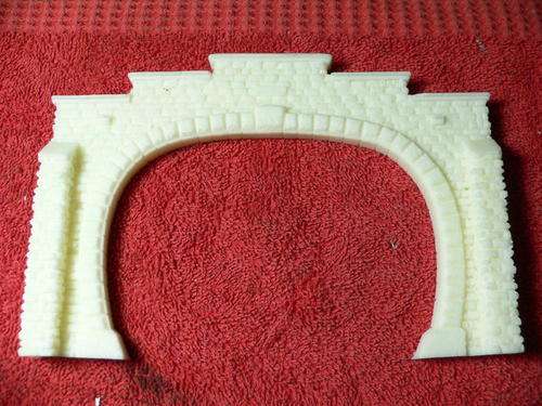HO scale dual track tunnelmouth. Heavy resin casting.