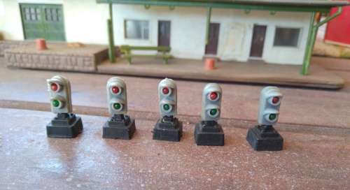 5 x Light Signal Tops - Static - HO Scale