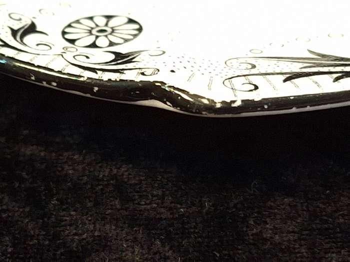 Shelley - Queen Ann Shape - Black Garland Small Plate.
