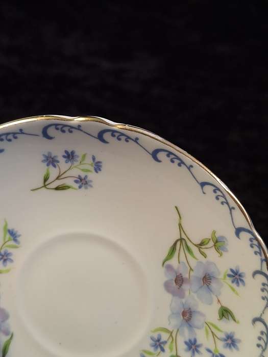 Shelley - Blue Rock Coffee Saucer - 13546 - B.