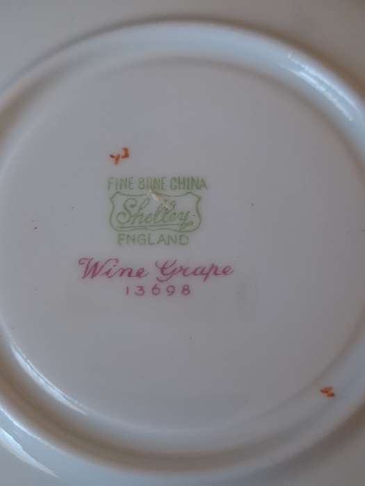 Shelley - Wine Grape Coffee Saucer - 13698.