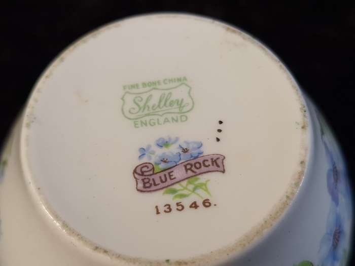 Shelley - Blue Rock Coffee Open Sugar Bowl - 13546.