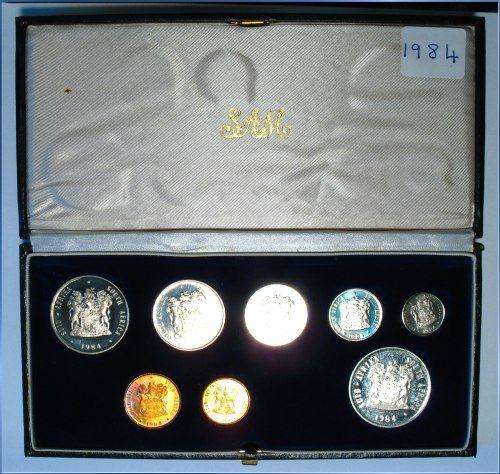 1984 - Short Proof Set in original blue S A Mint box