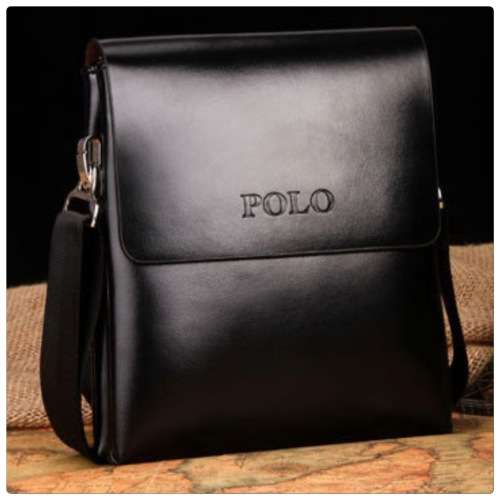 POLO (small) Composite Black Leather Shoulder / Crossbody Bag