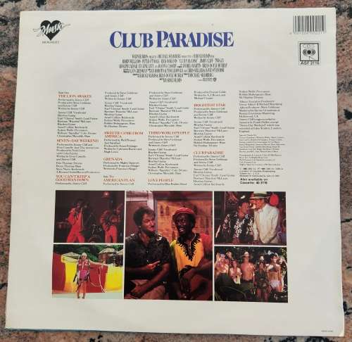 JIMMY CLIFF Club Paradise OST (Very Good+/Very Good+) CBS ASF 3116 SA Pressing 1986 - RARE