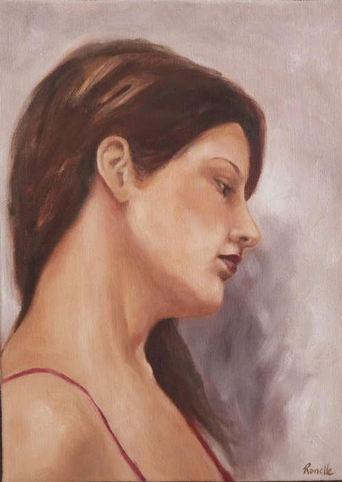 Oil painting on stretched canvas - (250mm x 350mm x 20mm)