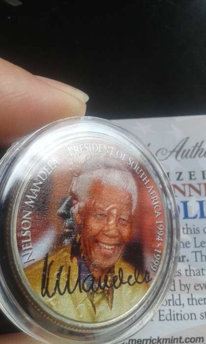 2013 NELSON MANDELA PRESIDENT OF SOUTH AFRICA ***JF KENNEDY HALF DOLLAR US COIN,