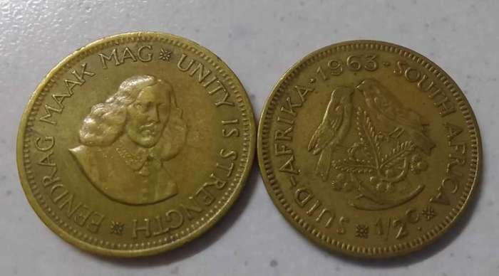 1963 RSA HALF CENT COIN (BID PER COIN)