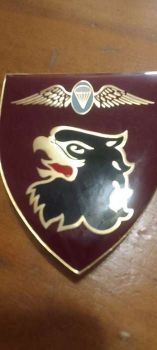 SADF / SA ARMY 44 PARACHUTE BRIGADE STATIC LINE INSTRUCTOR SHOULDER FLASH - WITH PINS