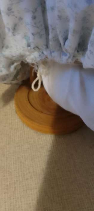 Porcelain Doll - Little Miss - 37 cm long - with Wooden Stand