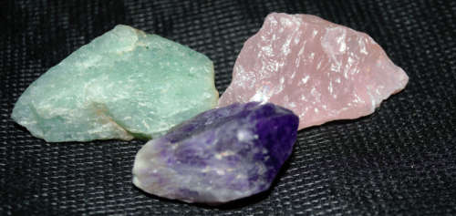 3 Large Rough Stones  Luck, Abundance Love and Protection of Aura