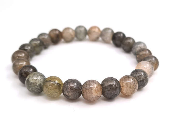 Glass bead bracelet elastic