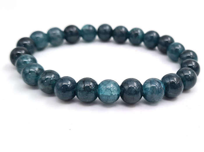Glass bead bracelet elastic