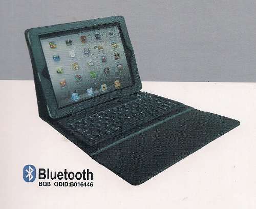IPAD LEATHER Cover with Bluetooth Keyboard - Designed for iPad 2 and 3