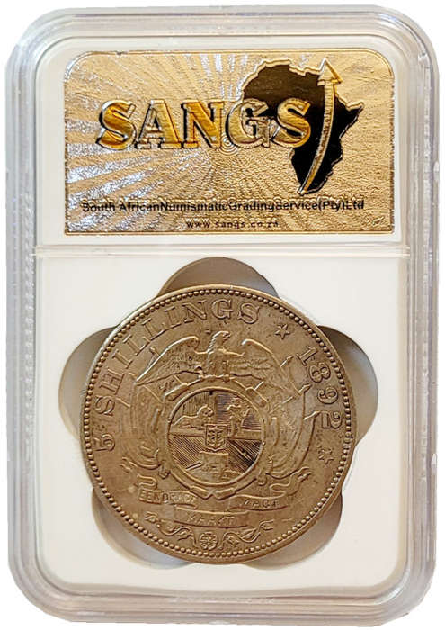 1892 5 Shillings Double Shaft - XF Details