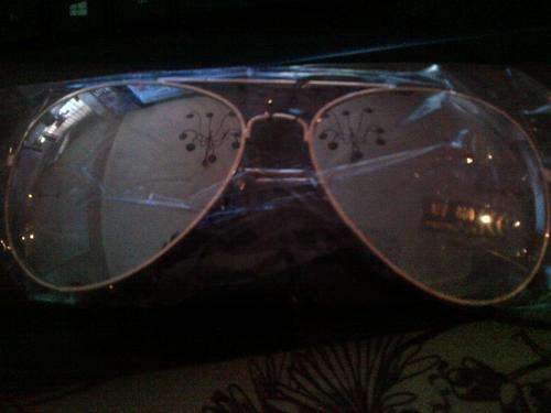 AVIATOR STYLE SUNGLASSES SILVER AND BRONZE