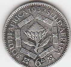 1932 UNION 6d in 80% silver in VF+ grade