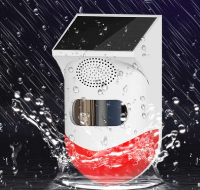 Outdoor Solar Light & Siren Alarm