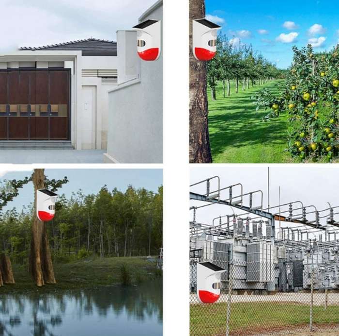 Outdoor Solar Light & Siren Alarm