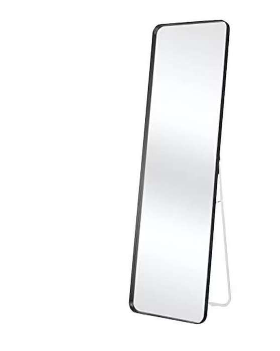 Black Frame Rectangular 148 cm x 36 cm Glass Mirror