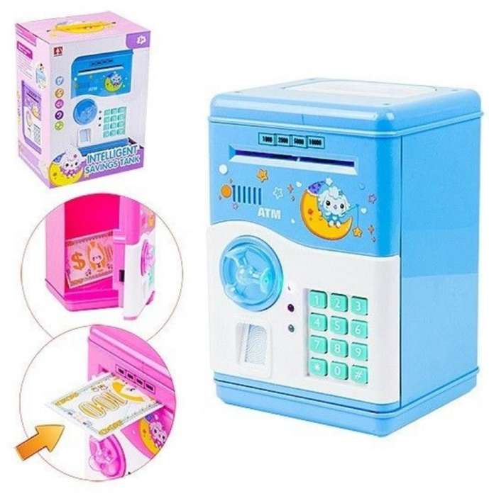 Kids ATM Piggy Bank with Password & Fingerprint Scanner