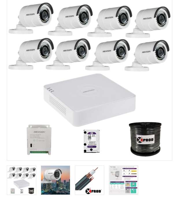 Hikvision 8 Channel 1080P Complete Kit - H.265