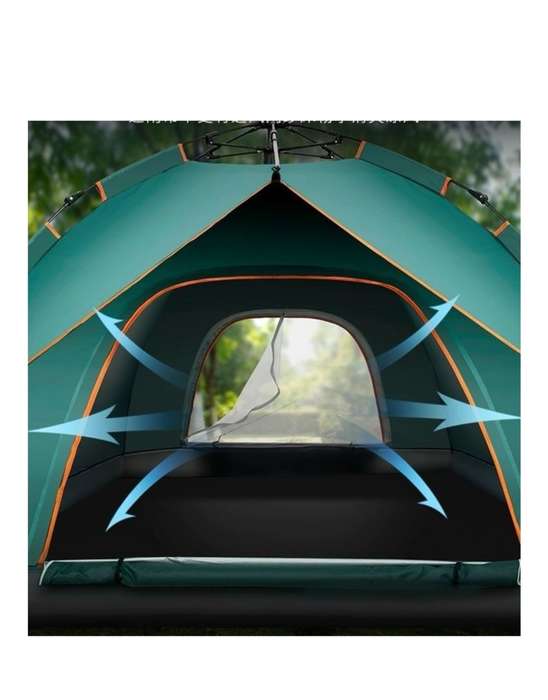 3 Person Dome Tent Camping Tent with Easy Setup-Green