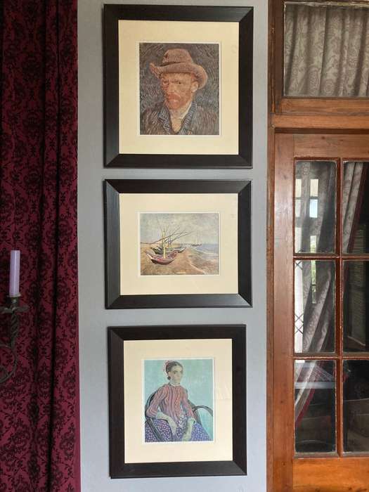6 X FRAMED VAN GOGH PRINTS BEHIND GLASS