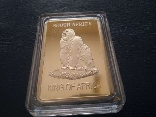 ENDANGERED SPECIES  - THE GORILLA  - .999 FINE GOLD CLAD - KING OF AFRICA - ENCAPSULATED