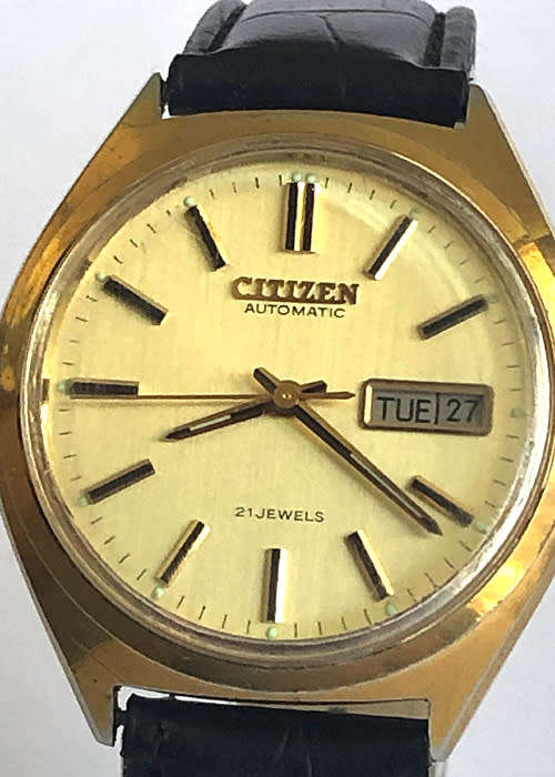 VINTAGE CITIZEN AUTOMATIC DAY DATE MEN'S WATCH 21 JEWELS C 1970