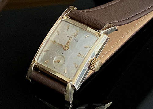 Vintage 1950 HAMILTON Watch, 10 Ct Gold Filled, Cal 770, 22 Jewels, Manual Winding