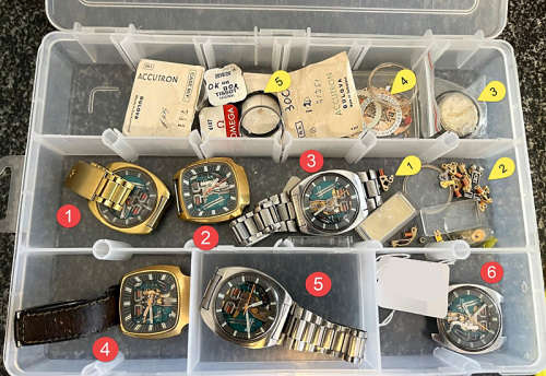 Job Lot of 6 Bulova Accutron Spaceview Watches for SPARES and REPAIRS