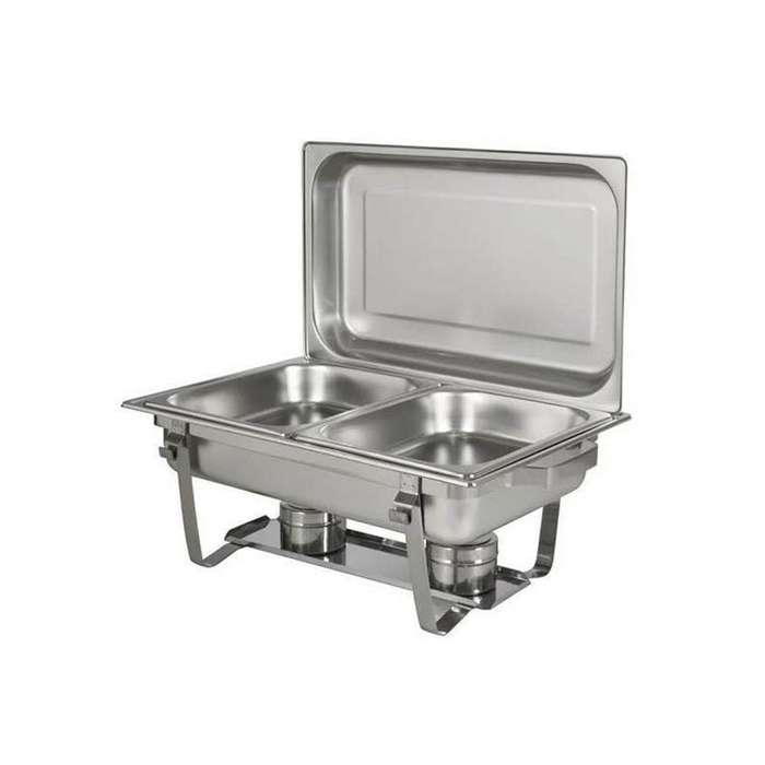 54cm Chafing Dish, available in Double and Single, cover, water pan, stand, and 2 fuel holders