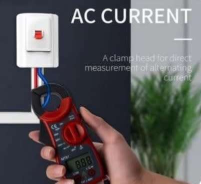 Digital LCD Voltage Clamp Multi-meter, DC/AC Voltage and Current Measurements, data hold function