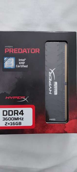 Hyper X predator DDR4 3600Mhz RAM