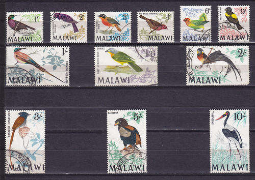 MALAWI : 1968 BIRDS SET,,VERY FINE USED..HIGH CAT VALUE