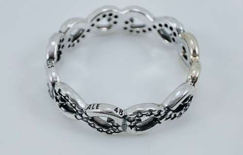 Solid 14ct Gold and Silver Pandora Infinity Promise Ring, Genuine Pandora.