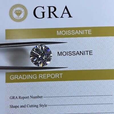White Loose Brilliant cut 0.5ct Moissanite Stone GH Color Round VVS1 with GRA Certificate