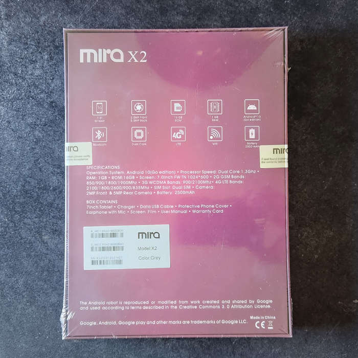 Mira X2 7 Tablet 16GB 1GB Ram Dual Sim - 4G